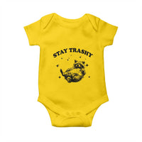 Funny Raccoon Meme Baby Onesie Stay Trashy