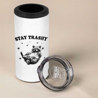 Funny Raccoon Meme 4 in 1 Can Cooler Tumbler Stay Trashy