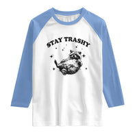 Funny Raccoon Meme Raglan Shirt Stay Trashy