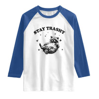 Funny Raccoon Meme Raglan Shirt Stay Trashy