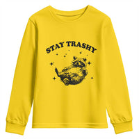 Funny Raccoon Meme Youth Sweatshirt Stay Trashy