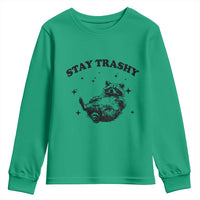 Funny Raccoon Meme Youth Sweatshirt Stay Trashy