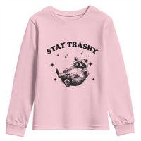 Funny Raccoon Meme Youth Sweatshirt Stay Trashy