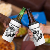 Stay Trashy Raccoon 4 in 1 Can Cooler Tumbler Funny Raccoon Drinking Wine Meme