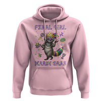 Mardi Gras Raccoon Hoodie Feral Girl Mardi Gras