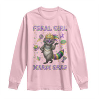 Mardi Gras Raccoon Long Sleeve Shirt Feral Girl Mardi Gras