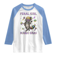 Mardi Gras Raccoon Raglan Shirt Feral Girl Mardi Gras