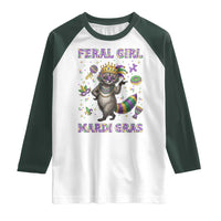 Mardi Gras Raccoon Raglan Shirt Feral Girl Mardi Gras