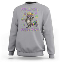 Mardi Gras Raccoon Sweatshirt Feral Girl Mardi Gras