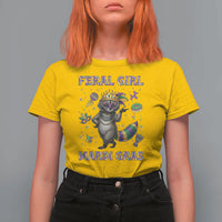 Mardi Gras Raccoon T Shirt For Women Feral Girl Mardi Gras