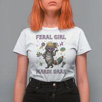 Mardi Gras Raccoon T Shirt For Women Feral Girl Mardi Gras