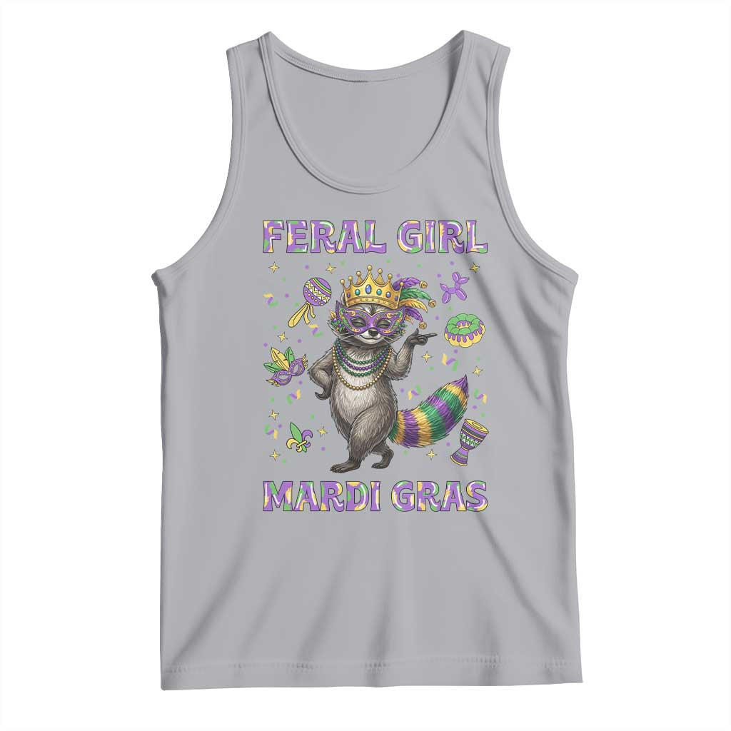 Mardi Gras Raccoon Tank Top Feral Girl Mardi Gras