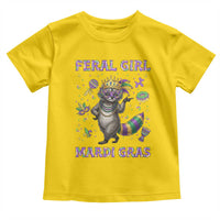 Mardi Gras Raccoon Toddler T Shirt Feral Girl Mardi Gras