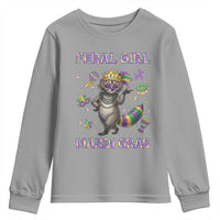Mardi Gras Raccoon Youth Sweatshirt Feral Girl Mardi Gras