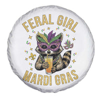 Mardi Gras Raccoon Spare Tire Cover Feral Girl Mardi Gras Trash Panda
