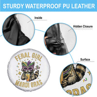 Mardi Gras Raccoon Spare Tire Cover Feral Girl Mardi Gras Trash Panda