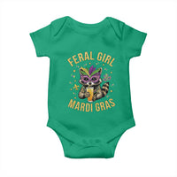 Mardi Gras Raccoon Baby Onesie Feral Girl Mardi Gras Trash Panda