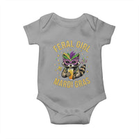 Mardi Gras Raccoon Baby Onesie Feral Girl Mardi Gras Trash Panda