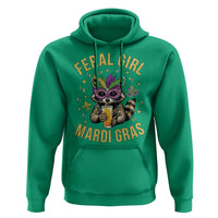 Mardi Gras Raccoon Hoodie Feral Girl Mardi Gras Trash Panda