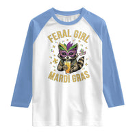 Mardi Gras Raccoon Raglan Shirt Feral Girl Mardi Gras Trash Panda