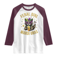 Mardi Gras Raccoon Raglan Shirt Feral Girl Mardi Gras Trash Panda