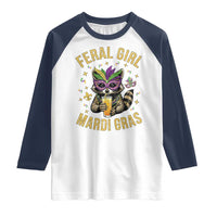 Mardi Gras Raccoon Raglan Shirt Feral Girl Mardi Gras Trash Panda