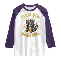 Mardi Gras Raccoon Raglan Shirt Feral Girl Mardi Gras Trash Panda