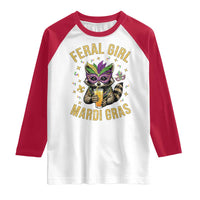 Mardi Gras Raccoon Raglan Shirt Feral Girl Mardi Gras Trash Panda