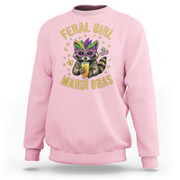 Mardi Gras Raccoon Sweatshirt Feral Girl Mardi Gras Trash Panda