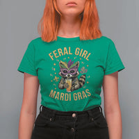 Mardi Gras Raccoon T Shirt For Women Feral Girl Mardi Gras Trash Panda