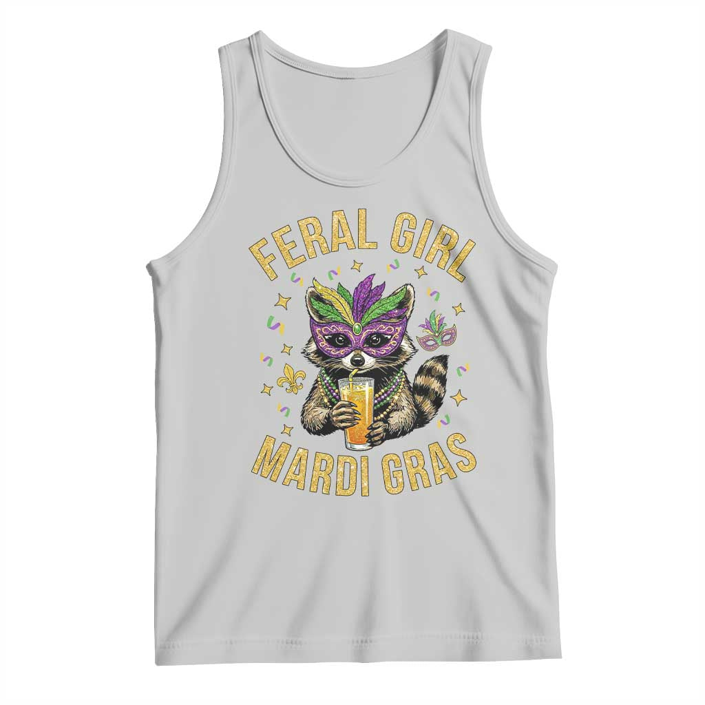 Mardi Gras Raccoon Tank Top Feral Girl Mardi Gras Trash Panda