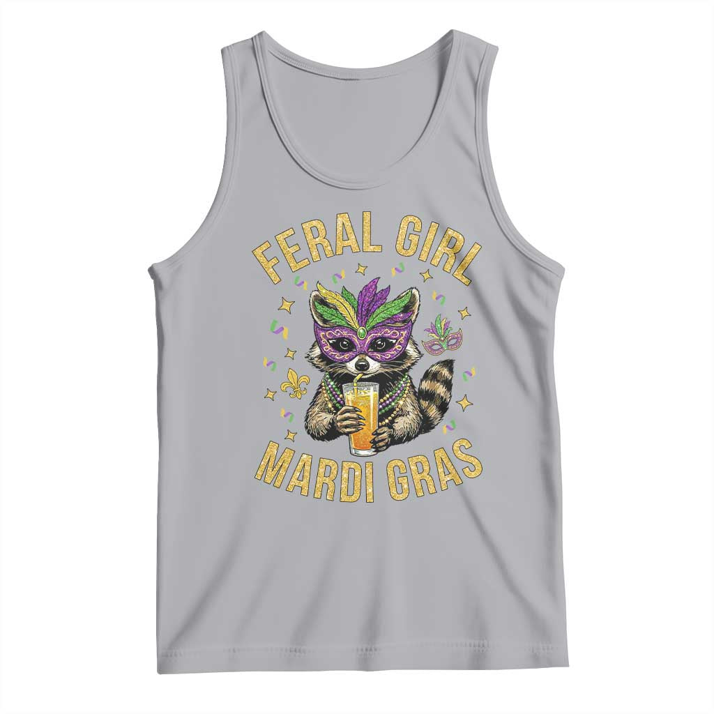 Mardi Gras Raccoon Tank Top Feral Girl Mardi Gras Trash Panda