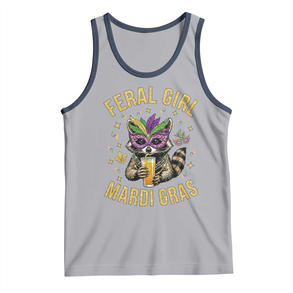 Mardi Gras Raccoon Tank Top Feral Girl Mardi Gras Trash Panda
