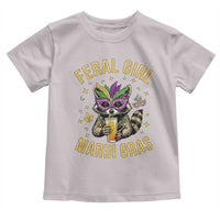Mardi Gras Raccoon Toddler T Shirt Feral Girl Mardi Gras Trash Panda