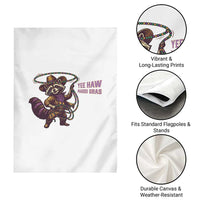 Mardi Gras Raccoon Garden Flag Yee Haw Cowboy Mardi Gras Carnival Trendy Meme