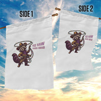Mardi Gras Raccoon Garden Flag Yee Haw Cowboy Mardi Gras Carnival Trendy Meme