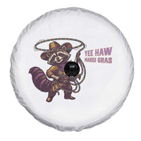 Mardi Gras Raccoon Spare Tire Cover Yee Haw Cowboy Mardi Gras Carnival Trendy Meme