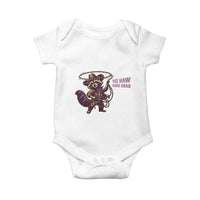 Mardi Gras Raccoon Baby Onesie Yee Haw Cowboy Mardi Gras Carnival Trendy Meme
