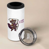 Mardi Gras Raccoon 4 in 1 Can Cooler Tumbler Yee Haw Cowboy Mardi Gras Carnival Trendy Meme