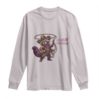 Mardi Gras Raccoon Long Sleeve Shirt Yee Haw Cowboy Mardi Gras Carnival Trendy Meme