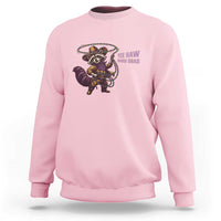 Mardi Gras Raccoon Sweatshirt Yee Haw Cowboy Mardi Gras Carnival Trendy Meme