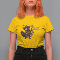 Mardi Gras Raccoon T Shirt For Women Yee Haw Cowboy Mardi Gras Carnival Trendy Meme