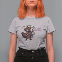 Mardi Gras Raccoon T Shirt For Women Yee Haw Cowboy Mardi Gras Carnival Trendy Meme