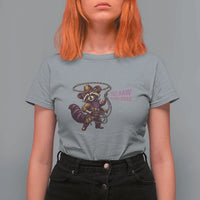 Mardi Gras Raccoon T Shirt For Women Yee Haw Cowboy Mardi Gras Carnival Trendy Meme