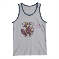 Mardi Gras Raccoon Tank Top Yee Haw Cowboy Mardi Gras Carnival Trendy Meme