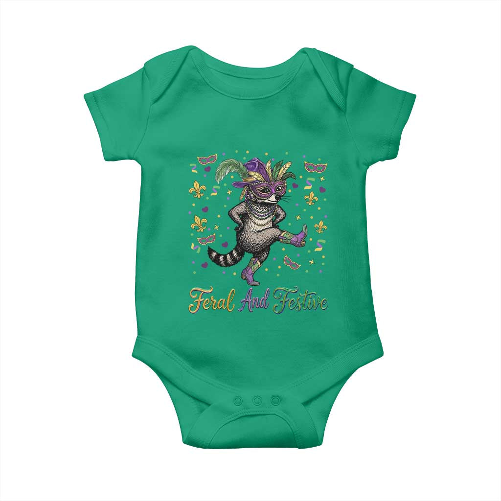 Mardi Gras Raccoon Baby Onesie Feral And Festive