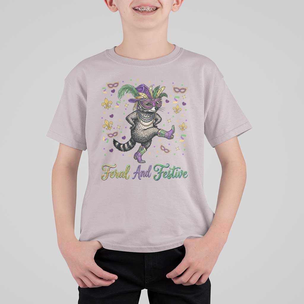 Mardi Gras Raccoon T Shirt For Kid Feral And Festive