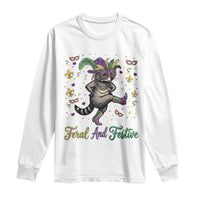 Mardi Gras Raccoon Long Sleeve Shirt Feral And Festive