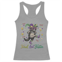 Mardi Gras Raccoon Racerback Tank Top Feral And Festive