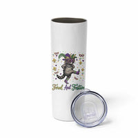 Mardi Gras Raccoon Skinny Tumbler Feral And Festive